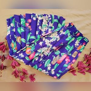 Vintage Bright Floral Fruity Skirt